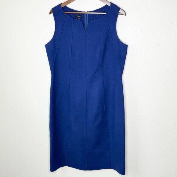 Talbots Blue Wool Shift Dress Blazer Suit Two Piece - Women’s US 14 - Picture 2 of 15